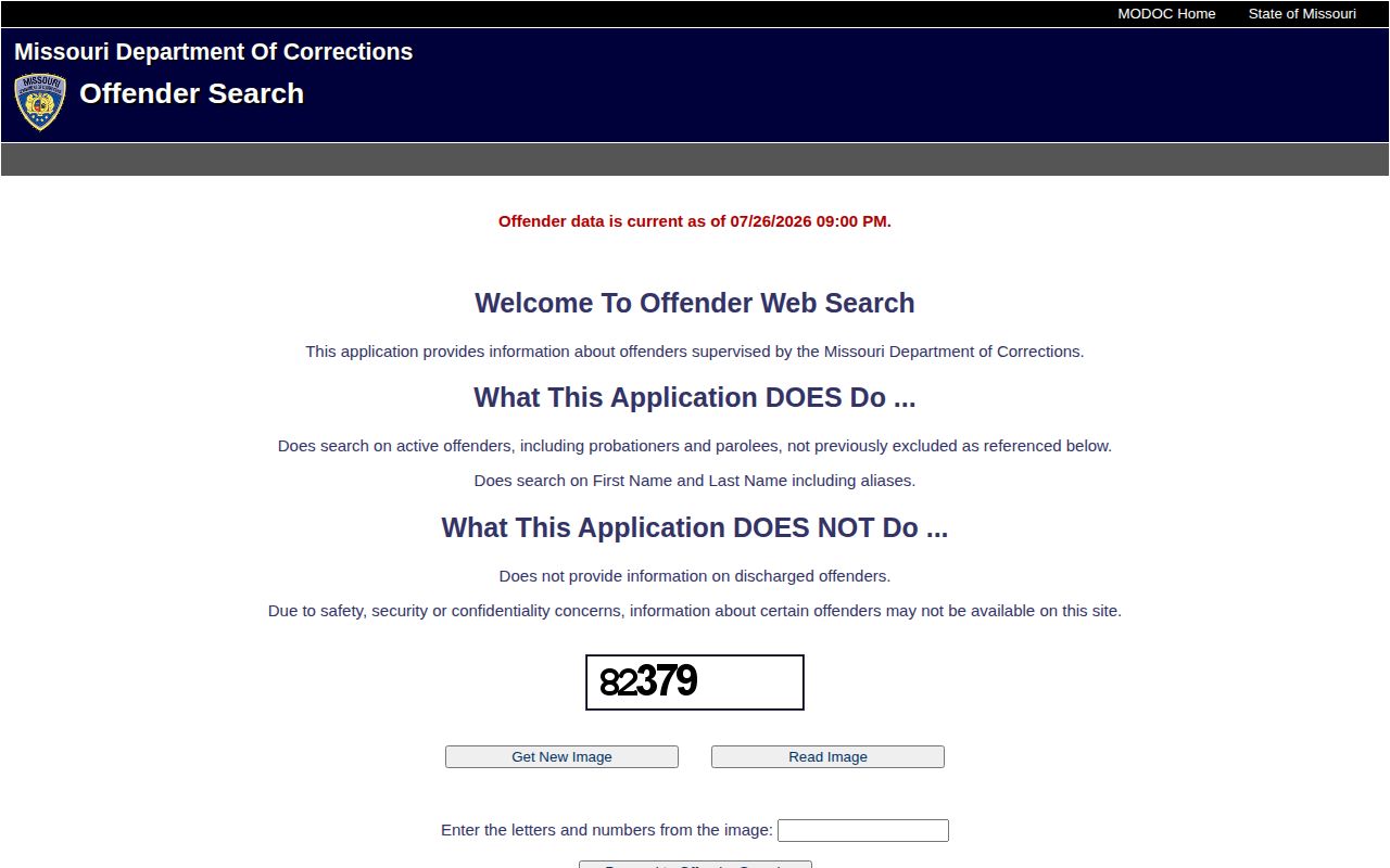 Missouri DOC offender search for Sullivan County released inmates